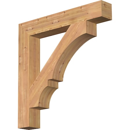 Ekena Millwork Balboa Block Smooth Bracket, Western Red Cedar, 5 1/2"W x 38"D x 38"H BKT06X38X38BOA05SWR